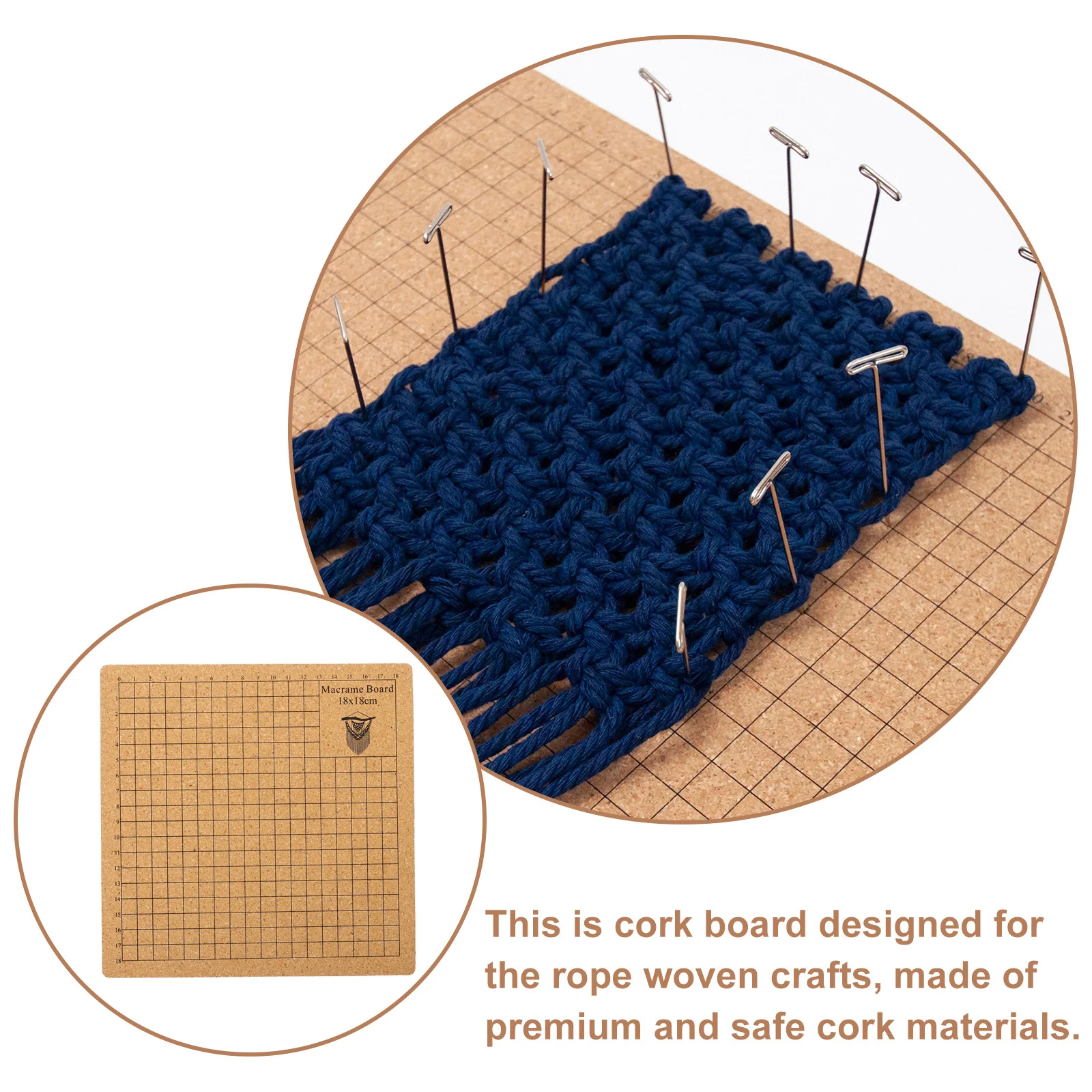 Доска и булавки для макраме плетеная крепежная пластина иглы вязания крючком