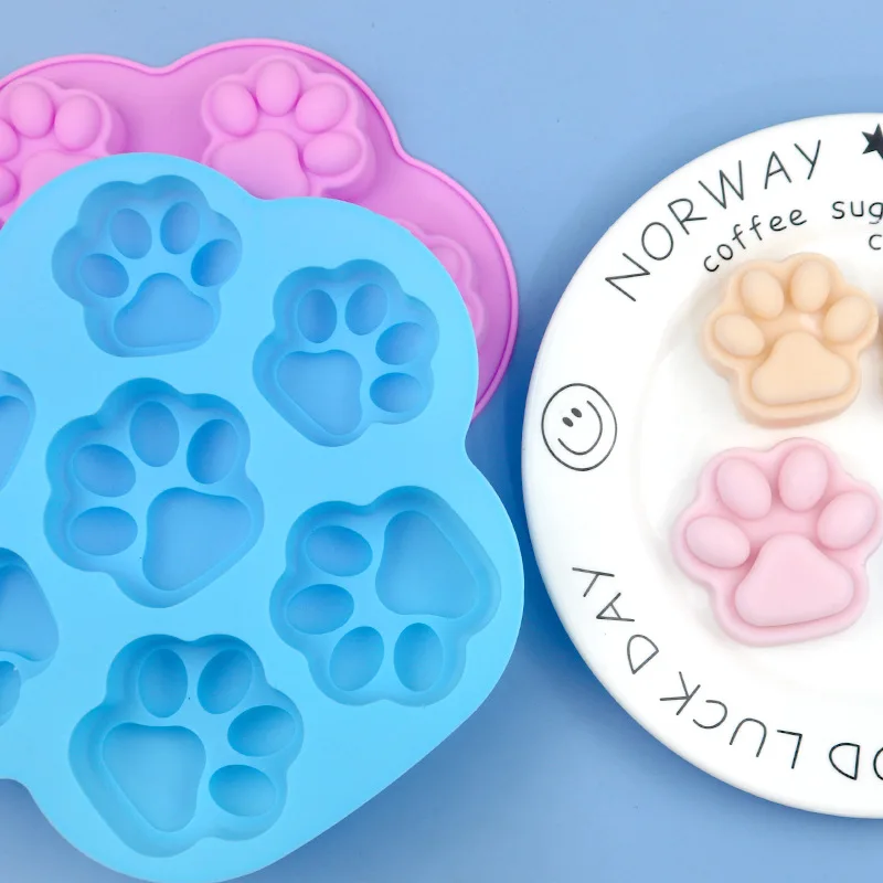 

7 Even Size Cat Claw DIY Dessert Mold Silicone Cake Mold Home Baking Chocolate Chip Cookies for Children's Party Fondant Mold