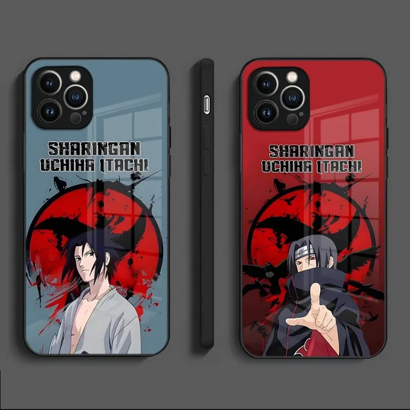 

K-Kakashis H-Hatakes N-Narutos Phone Case For IPhone 14 Pro 12 11 13 Mini X XR XS Max 8 7 6 Plus SE 2020 Glass Design Back Cover