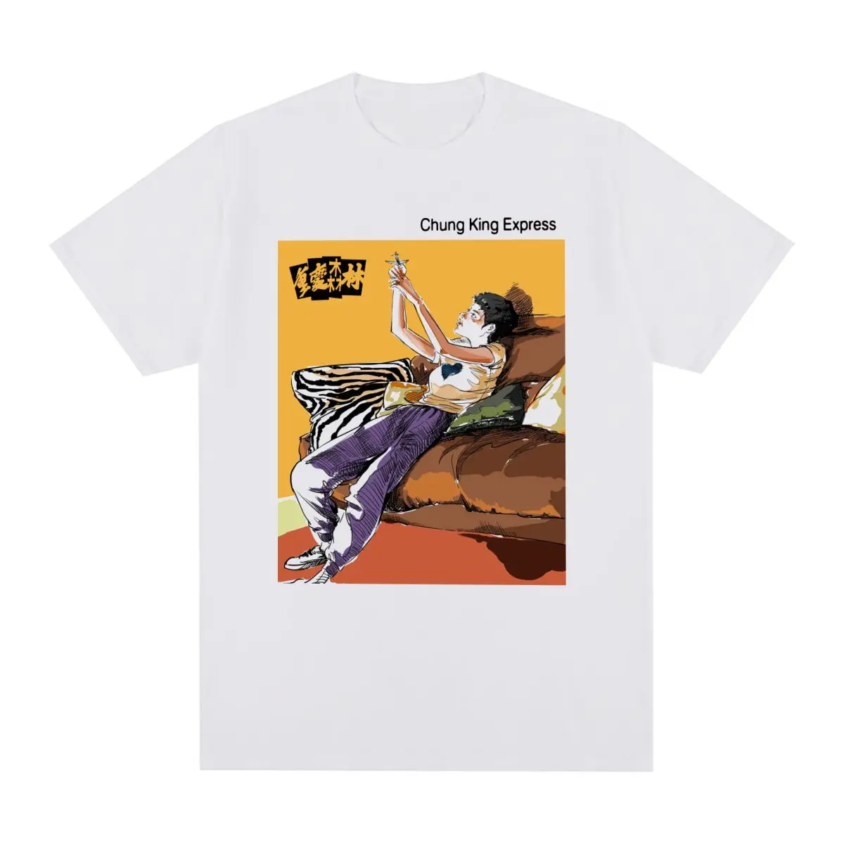 

Chungking Express Vintage T-shirt Classic Movie Chinese Streetwear 1994 love Cotton Men T shirt New Tee Tshirt Womens Tops