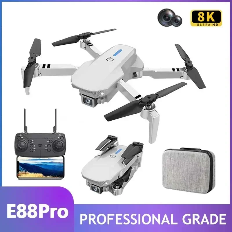 

HJ New E88 Pro FPV Drone Height Holding RC Foldable Quadcopter Professional Aircraft WIFI Wide-Angle 4K Camera Dron Gift ToysToy
