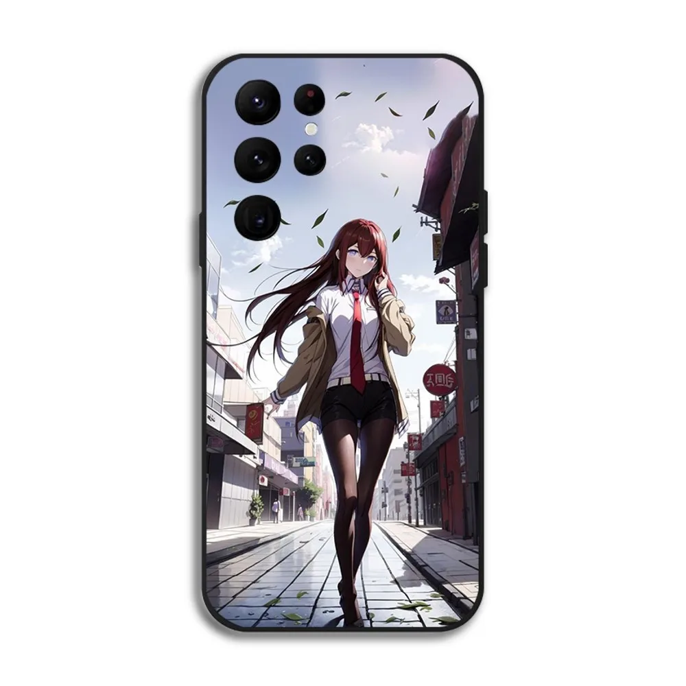 Game Gate Makise Kurisu Phone Case for Samsung Galaxy S24 Ultra S22 S23 S21 S20 5G Protective Silicone TPU Funda