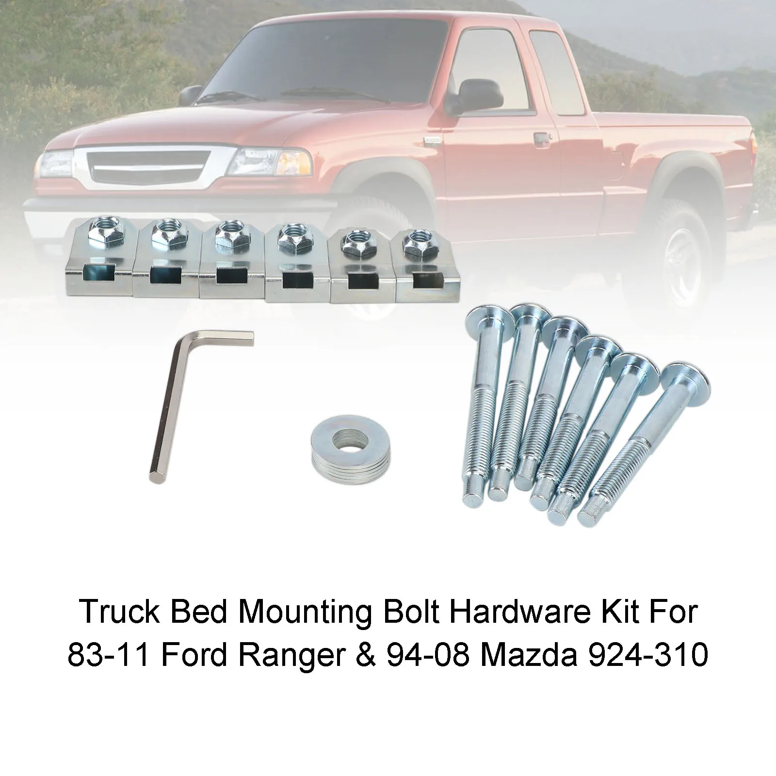 

Artudatech Truck Bed Mounting Bolt Hardware Kit For 83-11 Ford Ranger & 94-08 Mazda 924-310 Car Accessories