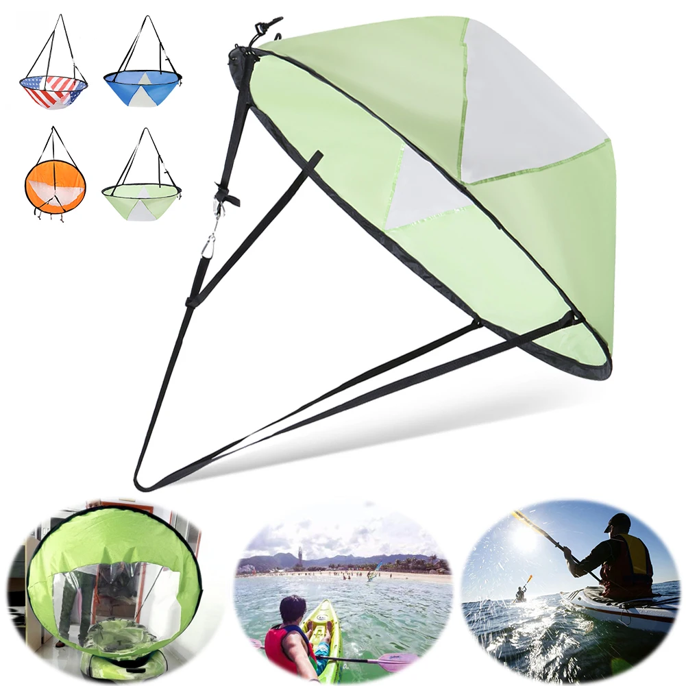 

Foldable Kayak Boat Wind Sail Summer Surfing Wind Paddle Kayak Sail Durable Downwind Paddle Rowing Boats Wind Window Drop Ship