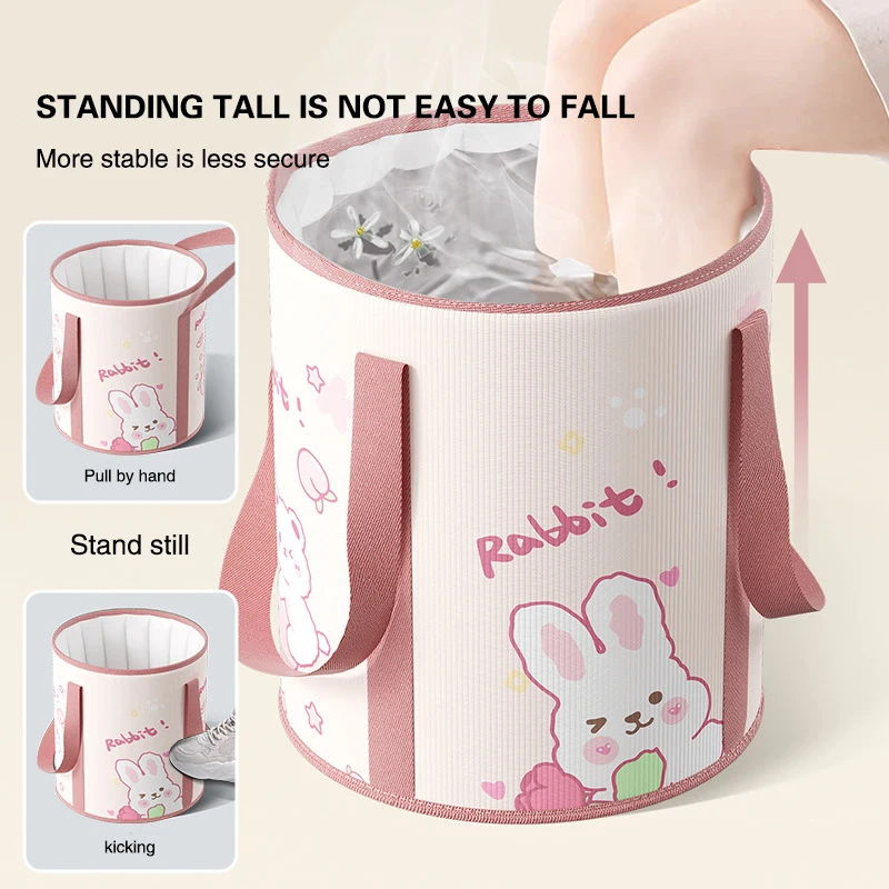 Портативная складная сумка для мытья ног с защитой от протечек дорожная