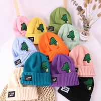 childrens knitted hat personality embroidery cartoon dinosaur woolen hat men and women winter warm woolen hat cold hat 2021