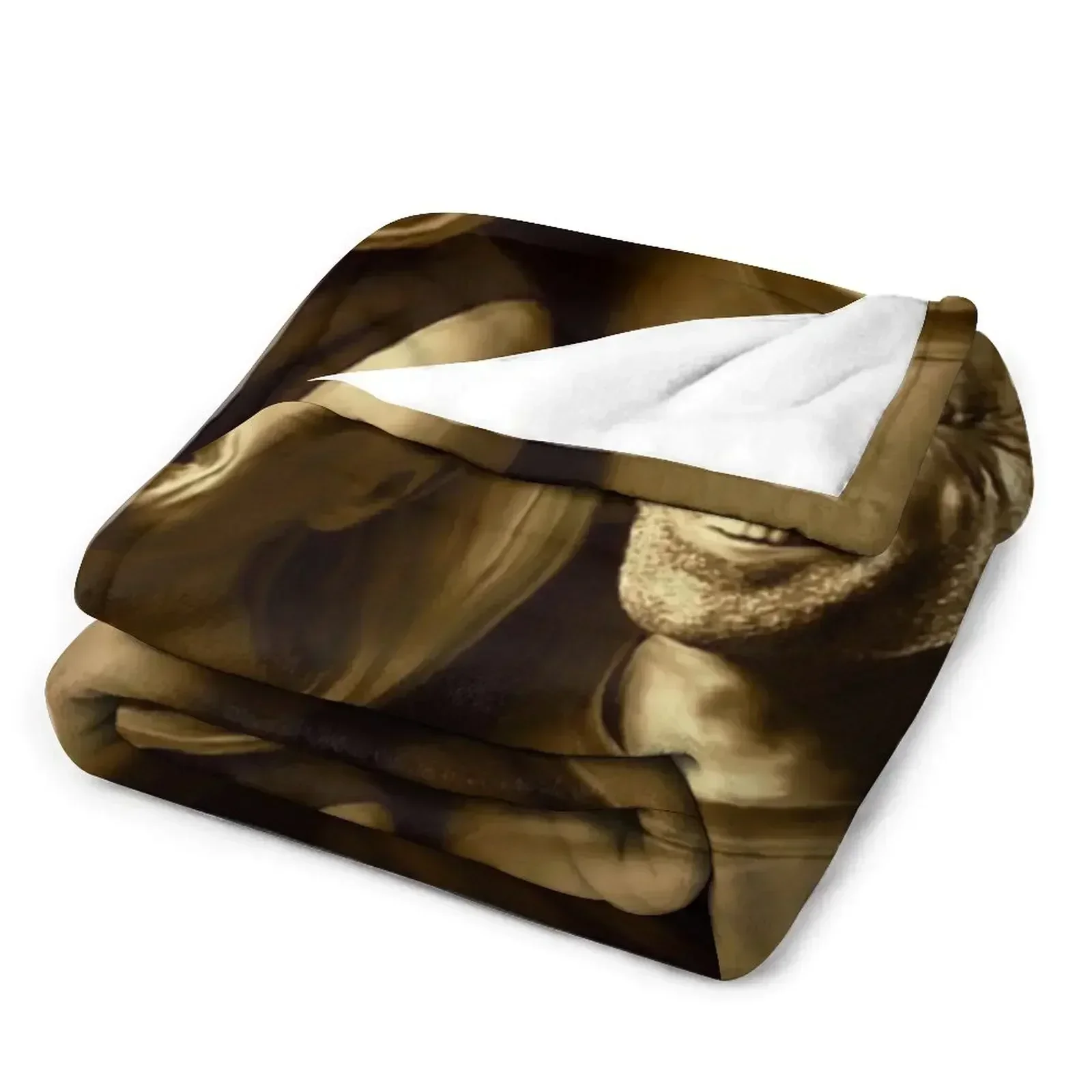 A successful old married couple - sepia panting Throw Blanket Giant Sofa Decorative Beds Blankets