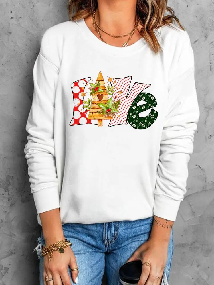 

Пуловер женский с круглым вырезом и принтом, в стиле 90-х