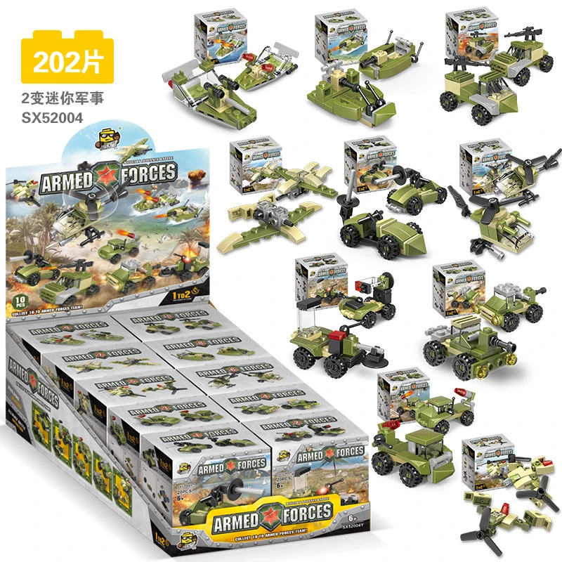 

WW2 Transform Military Tank Army Building Blocks Fighting Aircraft Bricks Model Soldier Figures Weapon Toy for Boys Gift 10 In1