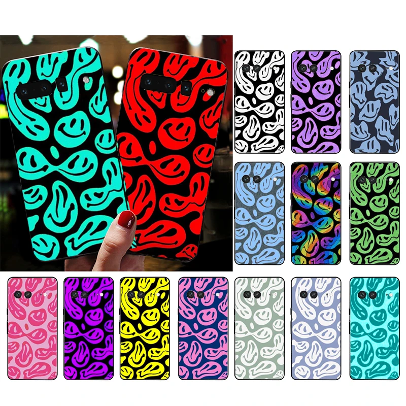 

Phone Case for Google Pixel 7 Pro 7 6A 6 Pro 5A 4A 3A Pixel 4 XL Pixel 5 6 4 3 XL 3A XL 2 XL Funda Trippy Smiley Face
