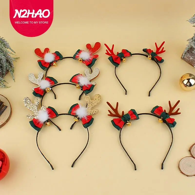 

Cartoon Christmas Hair Band Santa Claus Snowman Antlers Headband Merry Christmas Decor Adult Kids Naviidad Gift Xmas Party Props