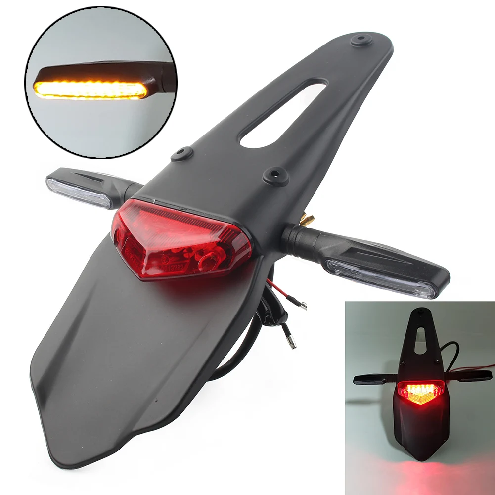 

Universal Motorcycle LED Rear Fender Brake Tail Light Turn Signal Lamp For Honda For Yamaha Dirt Off road