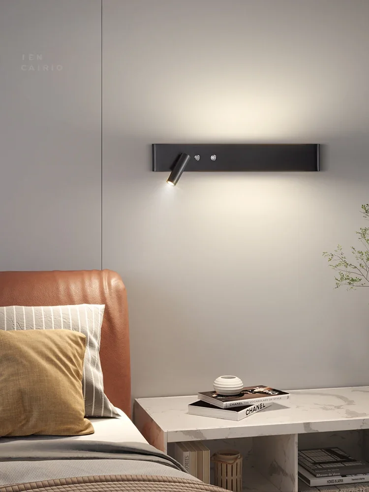 Минималистичный настенный светильник прикроватная лампа для спальни длинная