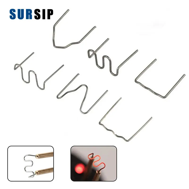 

100pc Hot Stapler Staples Plastic Welder Automotive Repair Machine Welding Wire Car Bumper Repair Welding Machine Tool 0.6/0.8MM