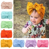 ins spring and summer fabric large bow childrens hair band diy wide hair band baby headband headdress 30 colors