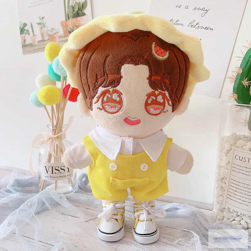 

20cm DIY PP cotton Replaceable clothes Doll rompers white shirt shoes suit Sean Xiao Clothes Children's Christmas fans gifts