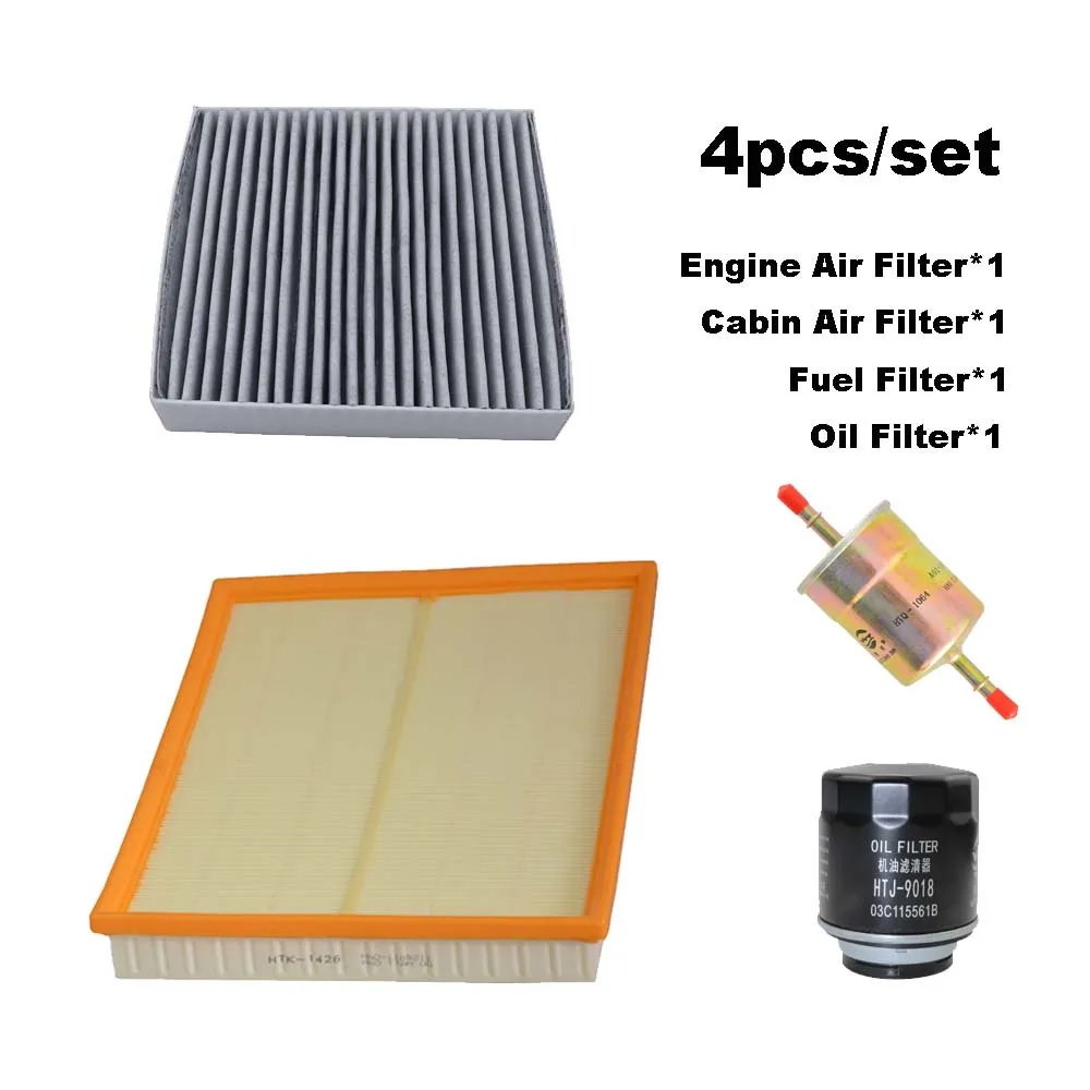 Набор фильтров из 4 шт. для BYD SONG MAX DM 1.5T 2019 2020 2021/QIN Pro 2022 2023 аксессуары салонного