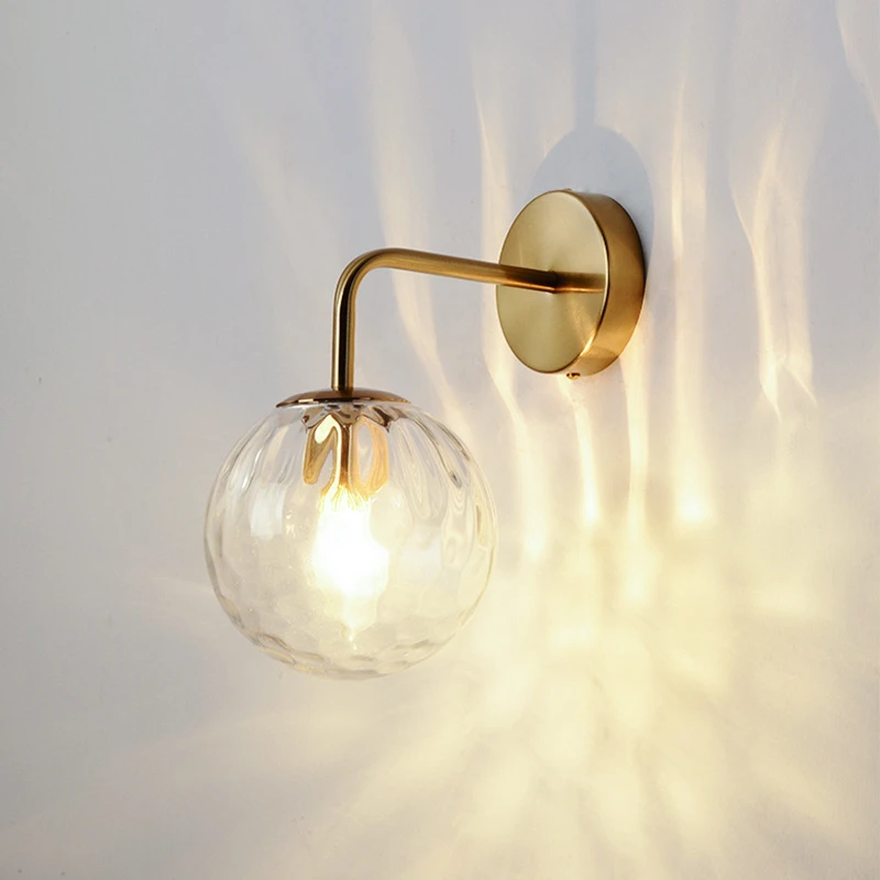 

Modern Water Ripples Glass Wall Lamps for Living Room Bedroom Bedside LED Wall Lights Home Indoor Decoration Aisle Lighting
