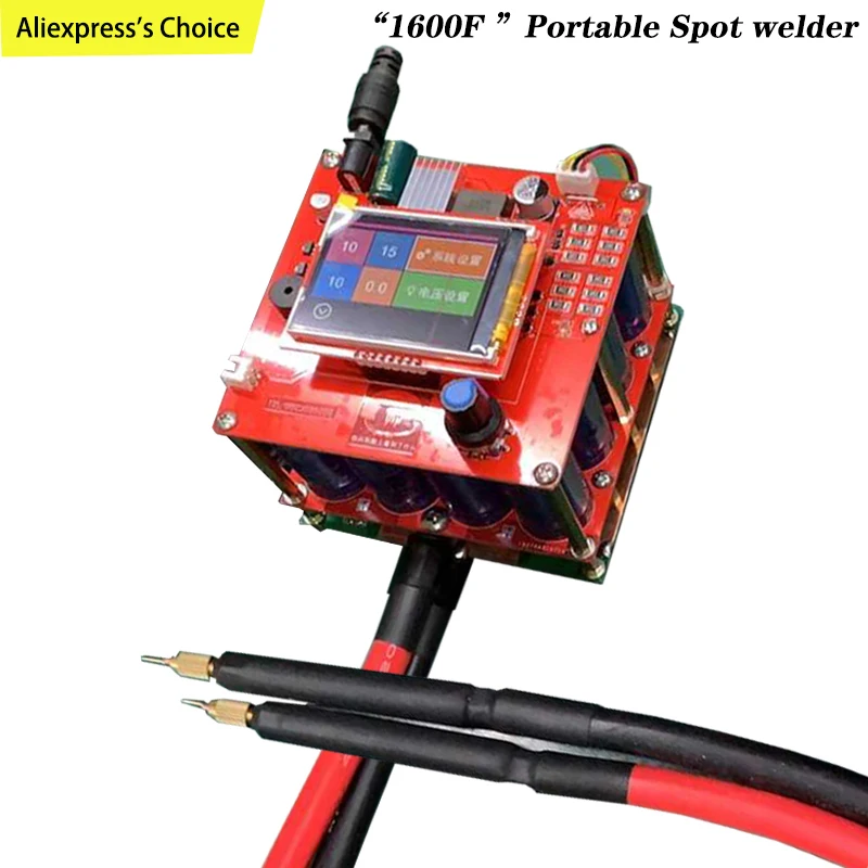 

5.4v 1600F Portable Spot Welder Equipment Semi-automatici Capacitor Pulse Spot Welding Machine 18650 Li-ion Battery Welder Tool