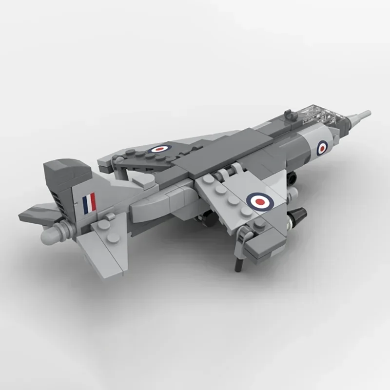 Военная модель Moc строительные кирпичи масштаб 1:72 Harrier GR.1 технология истребителя
