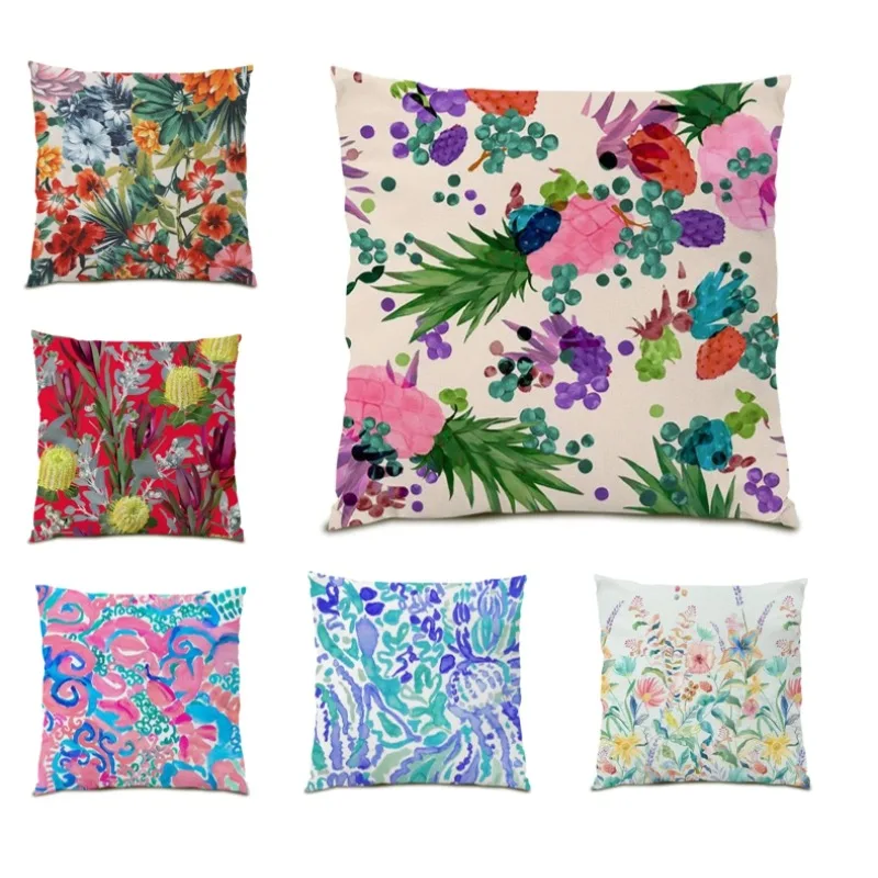 Декоративные наволочки с принтом для дивана