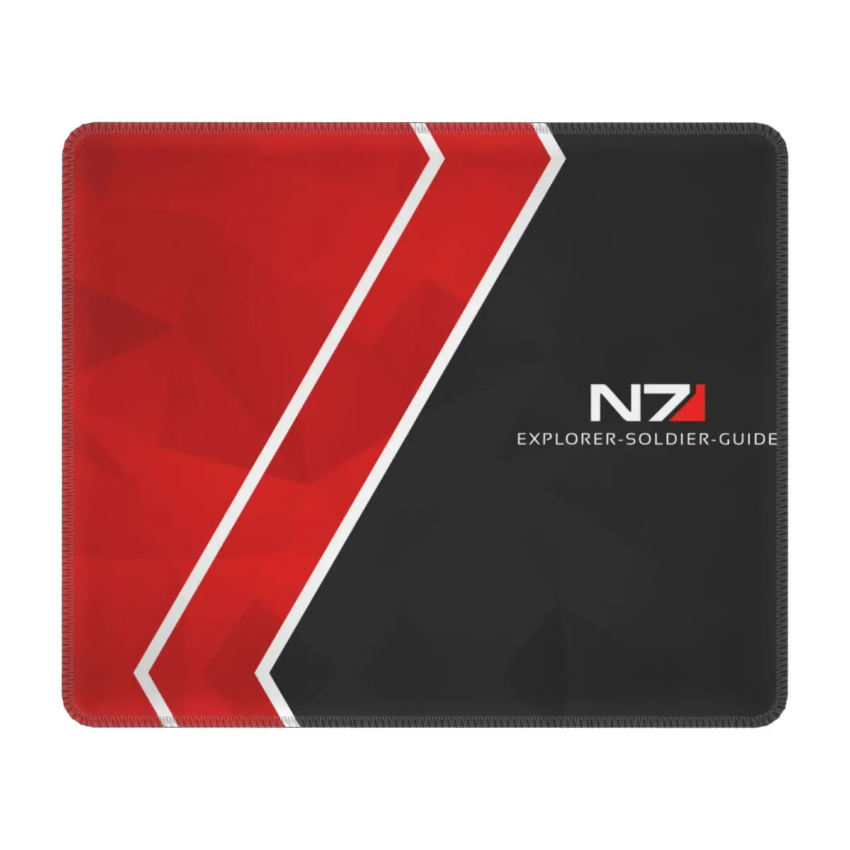 

Mass Effect N7 Emblem Mouse Pad Rubber Mousepad Stitched Edges for Gamer Desk Computer Alliance Military Video Game Mouse Mat