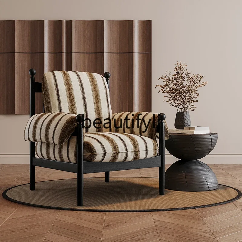 Средневековое кресло для отдыха Chiwu гостиной с высокой спинкой одиночный