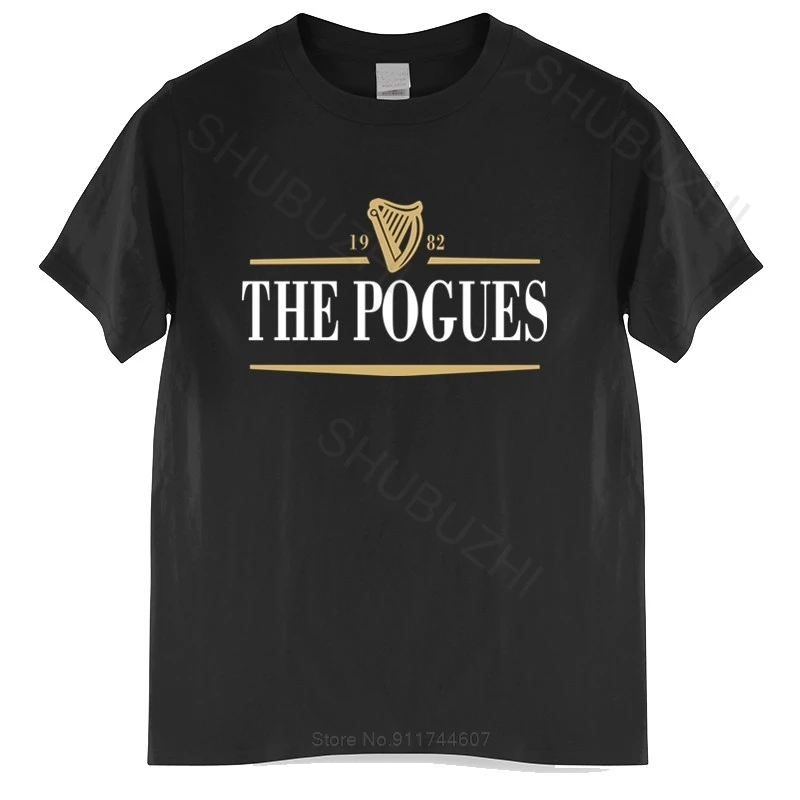 

Mens t shirt men black tshirt The Pogues T Shirt Irish Punk Rock Anarchy cotton t-shirt new fashion tee-shirt man tee