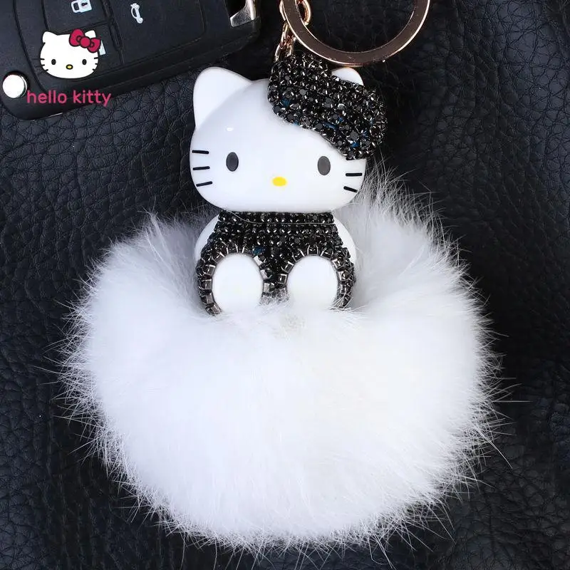 

Алмазный брелок Hello kitty с подвеской для автомобильных ключей, женский брелок Hello Kitty