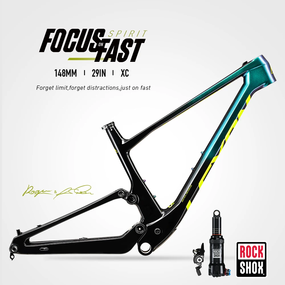 

2022 Lexon Spirit 29 Full Carbon Suspension XC Trail MTB Frame Boost 148mm Integrated Trunnion Shock Mountain Bike Frame