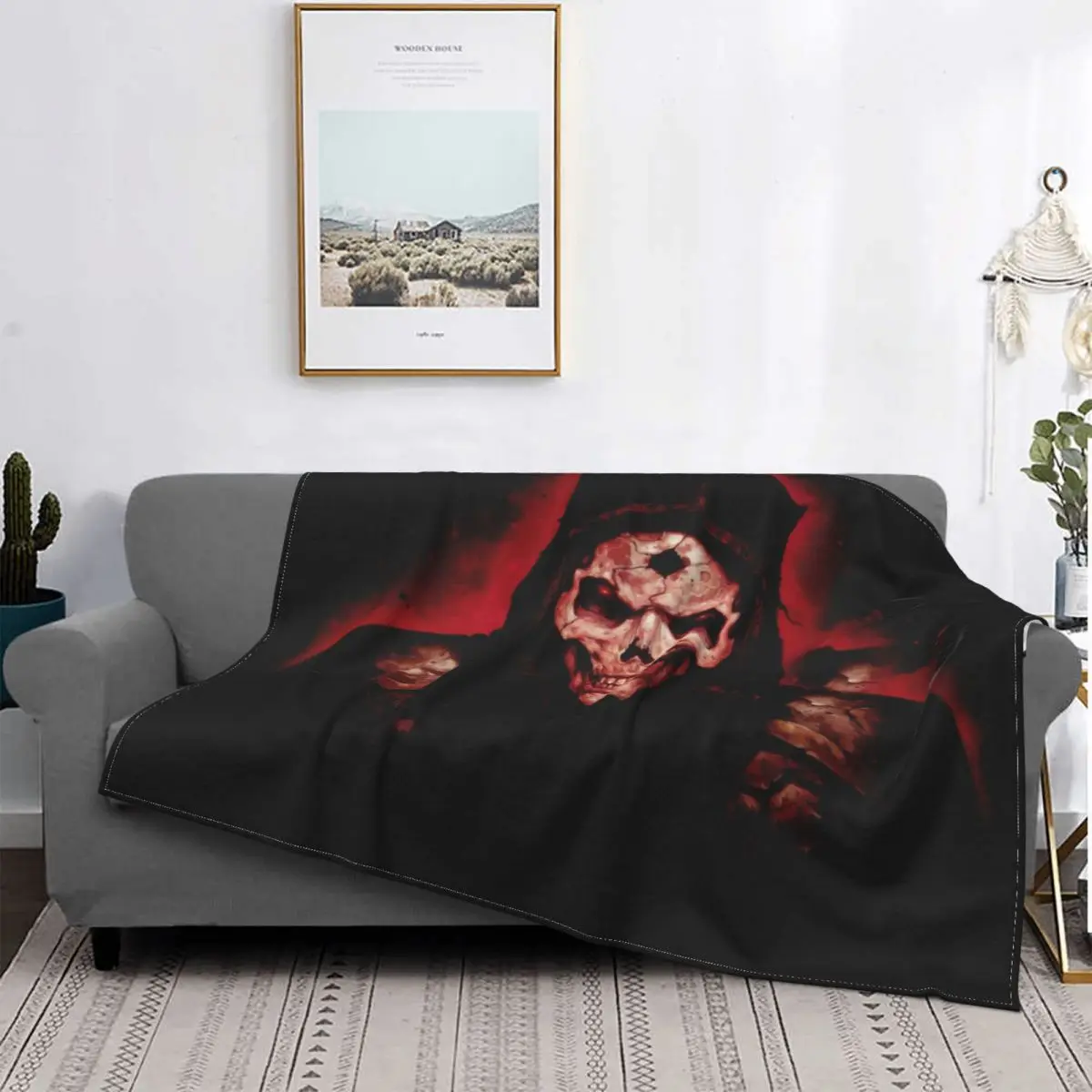 

Одеяло для экшн-игры Святого меча Диабло II Фланелевое весенне-осеннее теплое одеяло с демоном для зимнего постельного белья