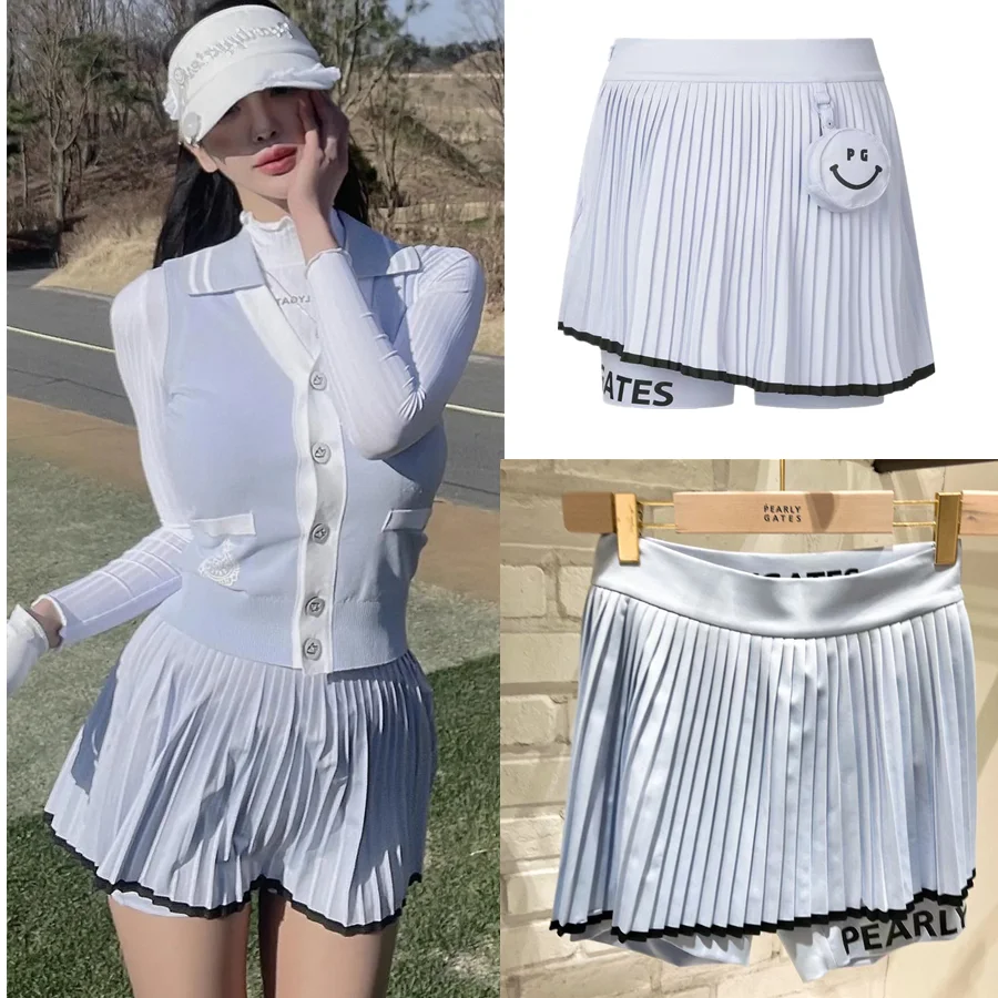 Spring and Autumn 2022 new golf ladies pleated skirt with lined stretch fabric skin-friendly soft sport light feel outdoor
