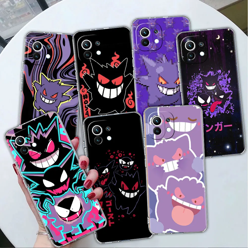 

Case For Xiaomi Poco X3 NFC 11T Pro 11 Lite 10T 12 9T 13 X5 X4 F3 M5 M3 F1 12T Clear Silicone Phone Cover Anime Pokemon Gengar