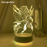 kimetsu no yaiba led night light anime demon slayer lamp for bedroom decor light kids child birthday gift agatsuma zenitsu light