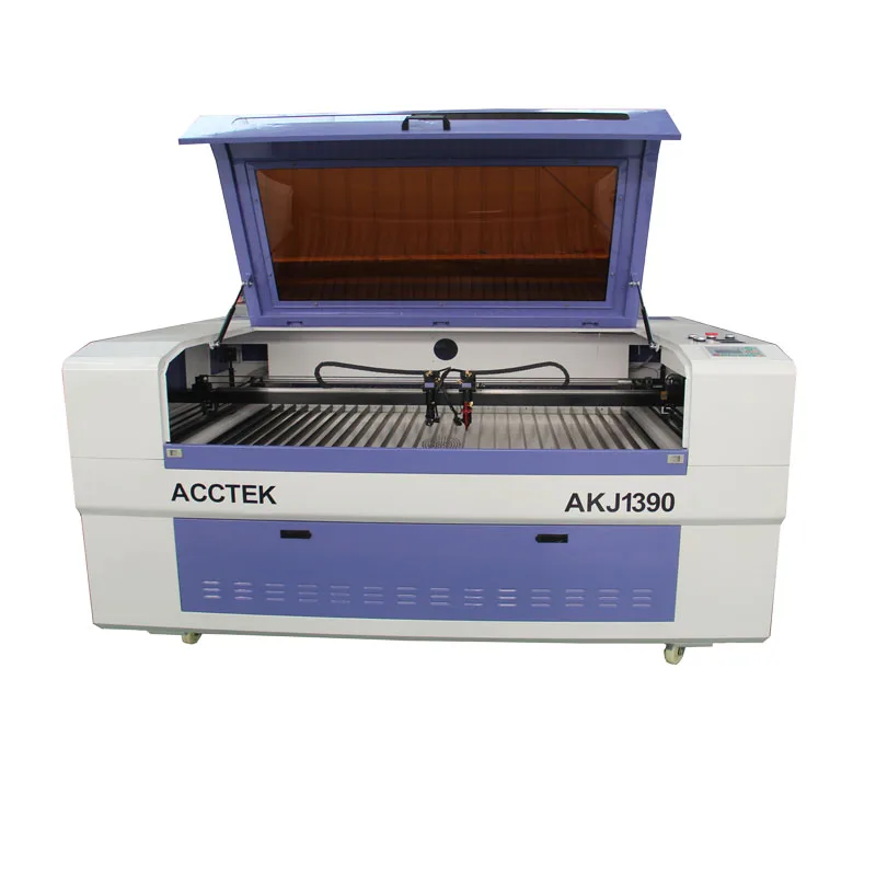 

AccTek co2 laser engraving machine wtih acrylic plywood AKJ1390 laser cutting machine with Reci co2 laser tube 1390