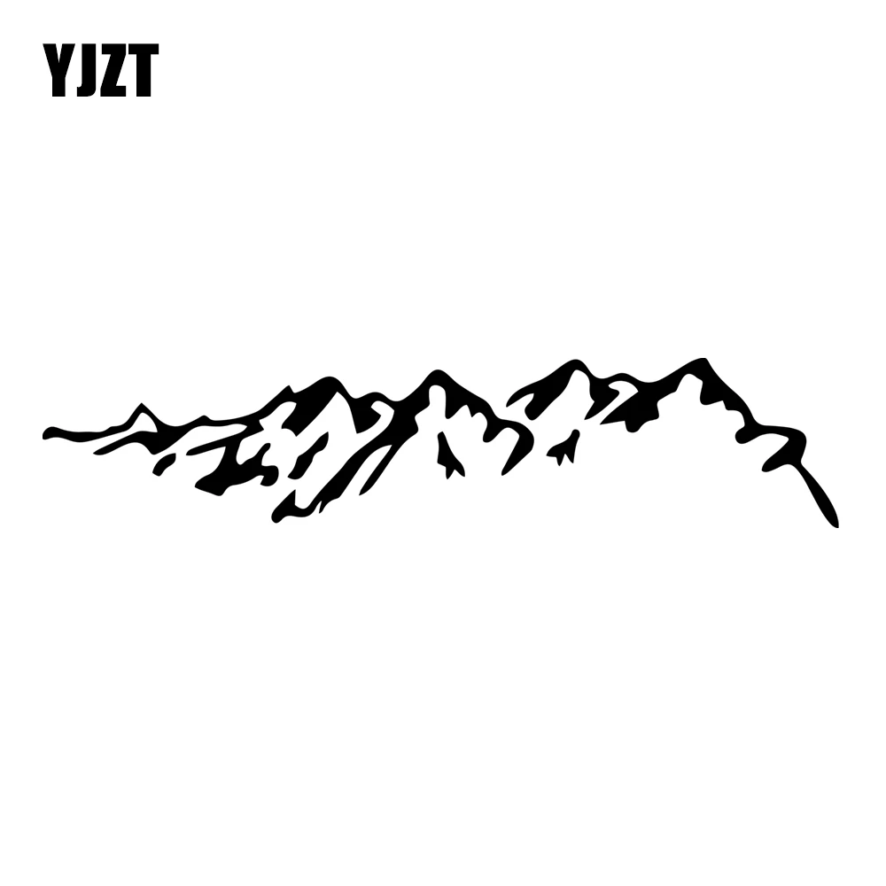 YJZT 20*4 см виниловые графические наклейки с изображением гор