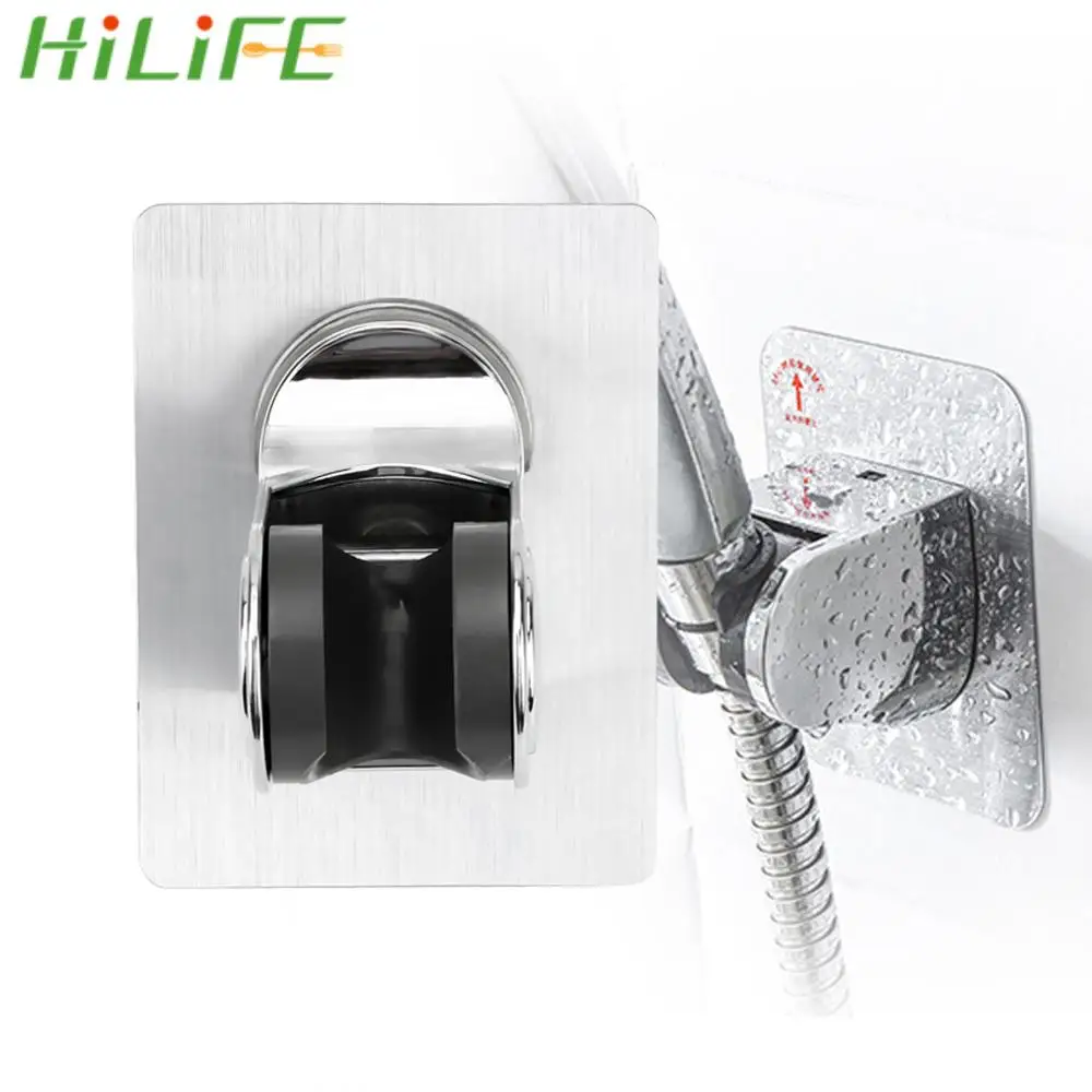 

HILIFE Seamless Shower Head Base Wall Mount Holder Adjustable Shower Bracket Bathroom Hook Punch Free