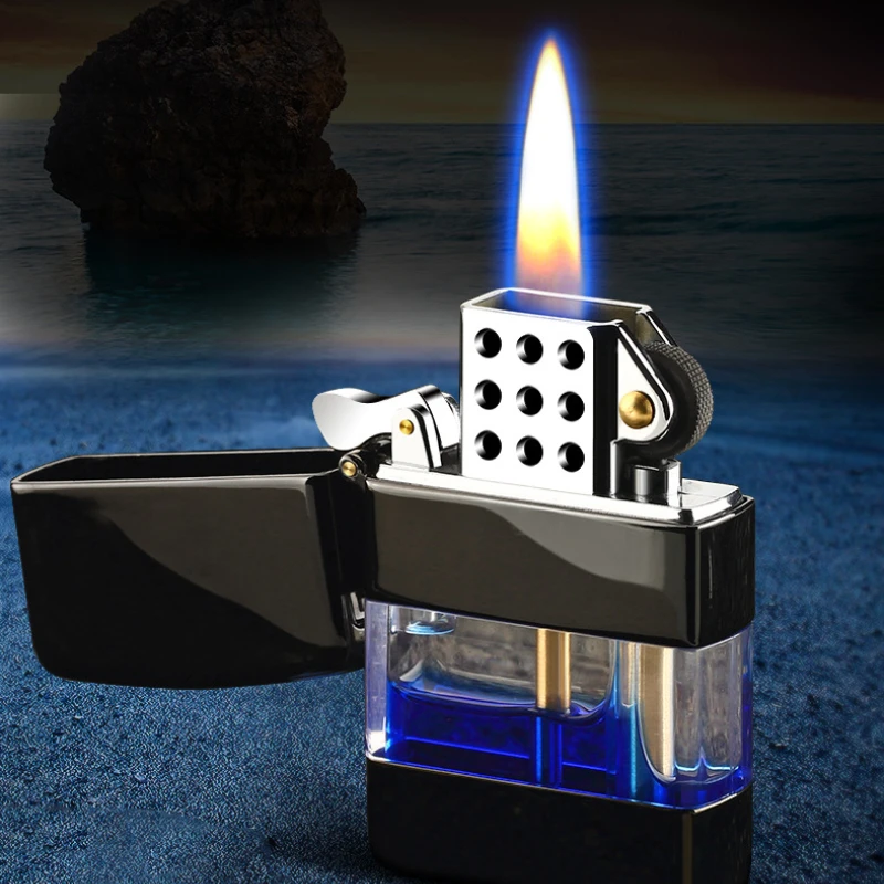 

ZORRO Transparent Original Grinding Wheel Kerosene Lighter Color Fuel Personality Creative Lighter Men's Gift