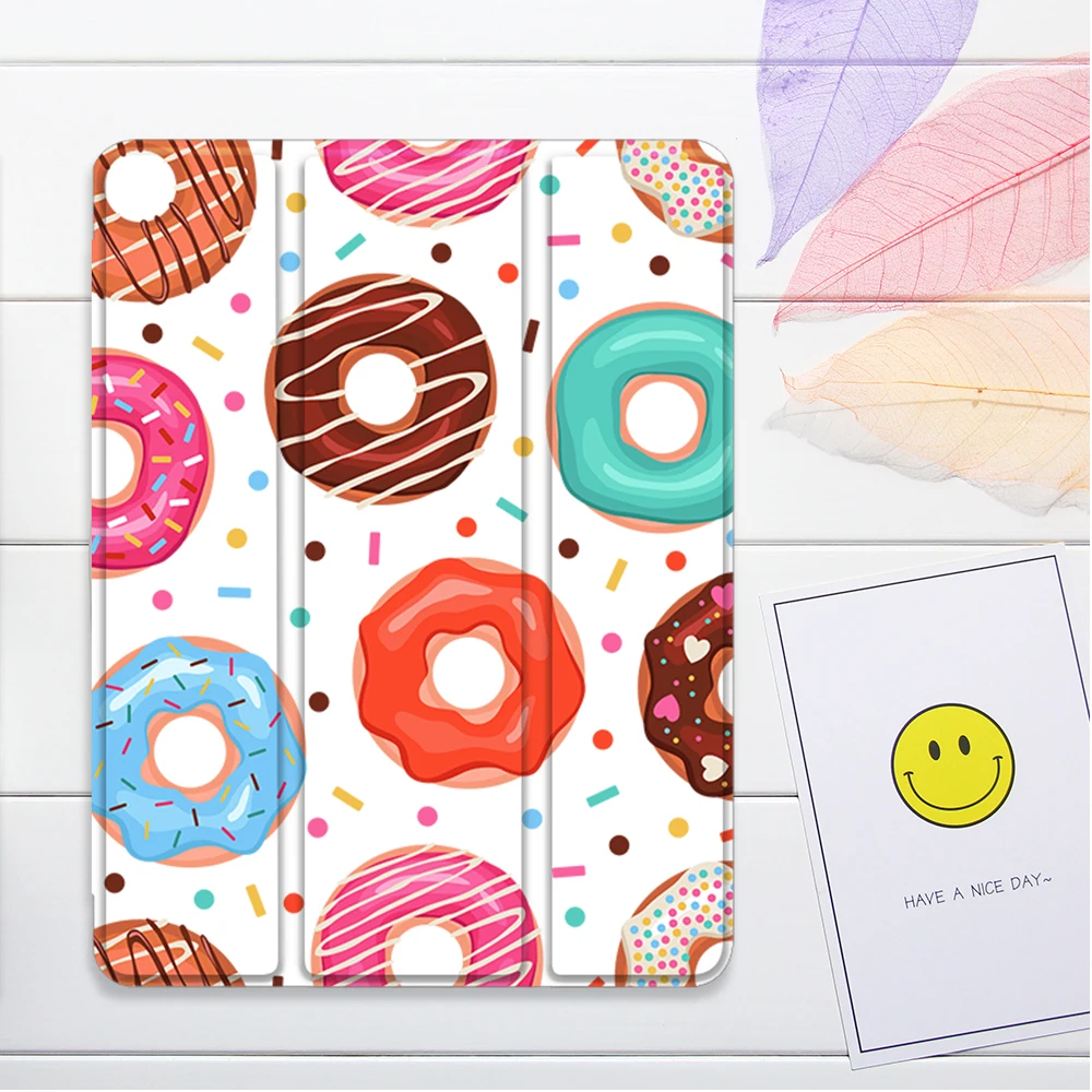 

Donuts Cake Case For iPad Air 4 2021 For iPad Mini 6 Pro 11 8th 9th Generation 10.2 Air 2 Air 3 10.5 9.7 6th Pencil Funda Cover