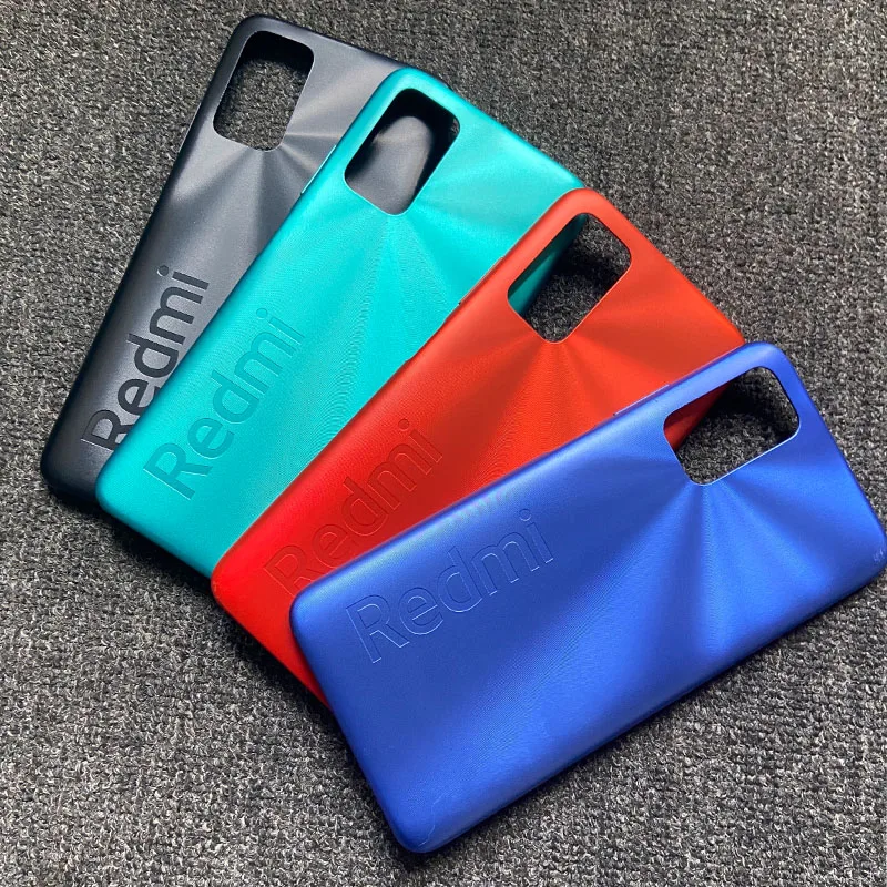

Новинка 6,53, Крышка батарейного отсека для Xiaomi Redmi 9T, Задняя стеклянная панель, корпус для задней двери J19S M2010J19SG M2010J19SY