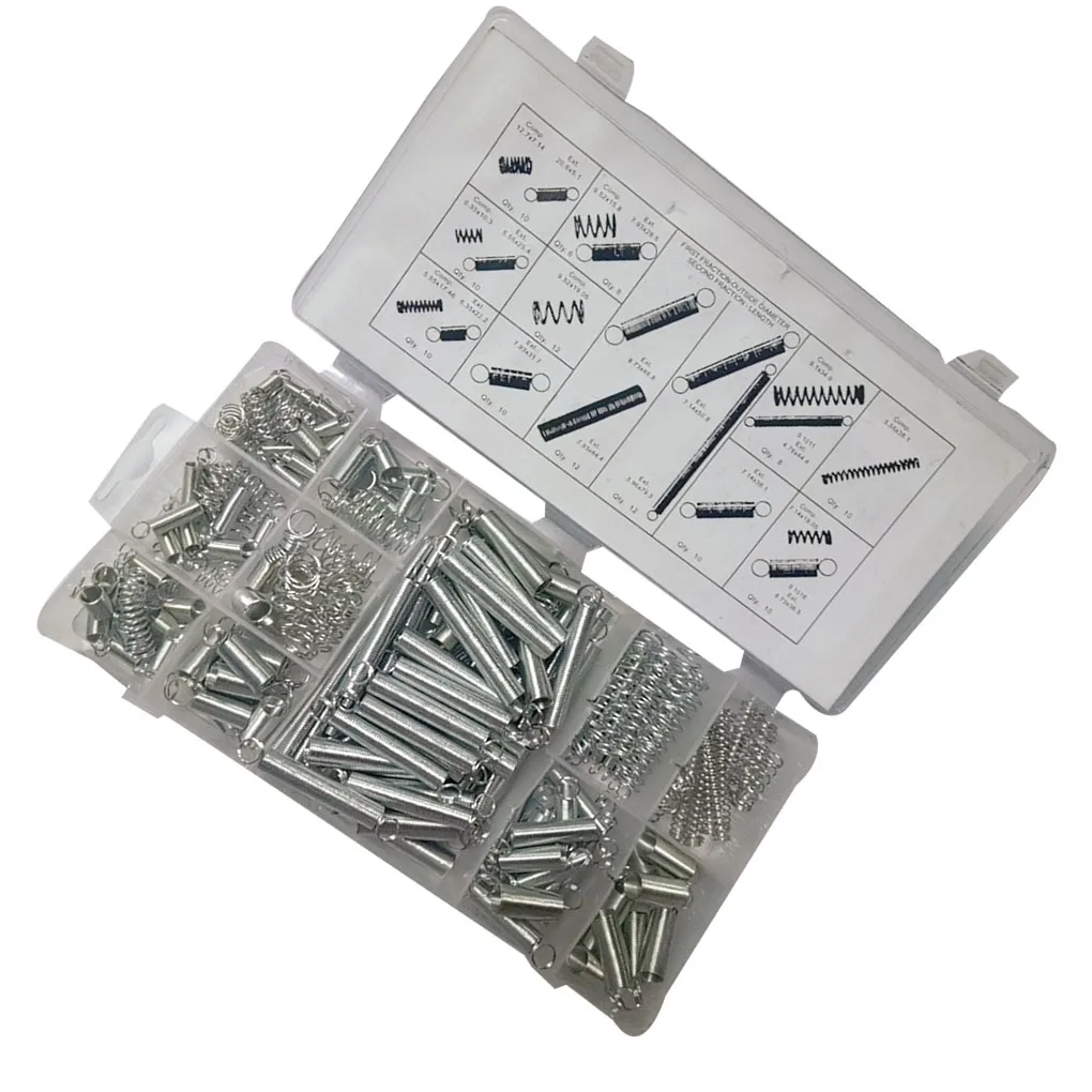 

200pcs set Mixed Steel Spring Electrical Hardware Extension Tension Springs Kit Assortment In 20 Sizes