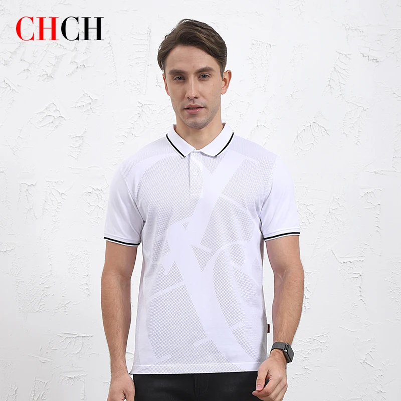 

CHCH Clothing Men's Polo Shirts Short Sleeves Fashion Men's Summer 2023 High Quality Slim Tops Clearance