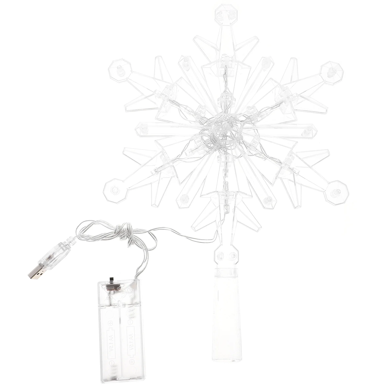 

Shine Christmas Tree Top Star Decorations Plastic Spherical Xmas Treetop Ornament