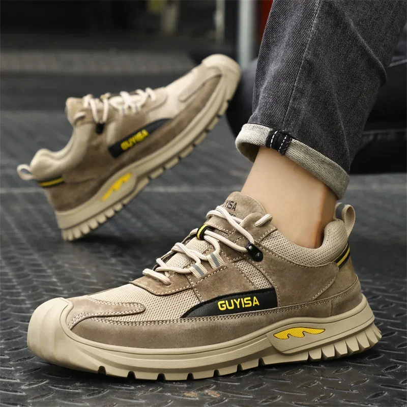 Промышленная защитная обувь мужская рабочая с защитой от проколов со стальным