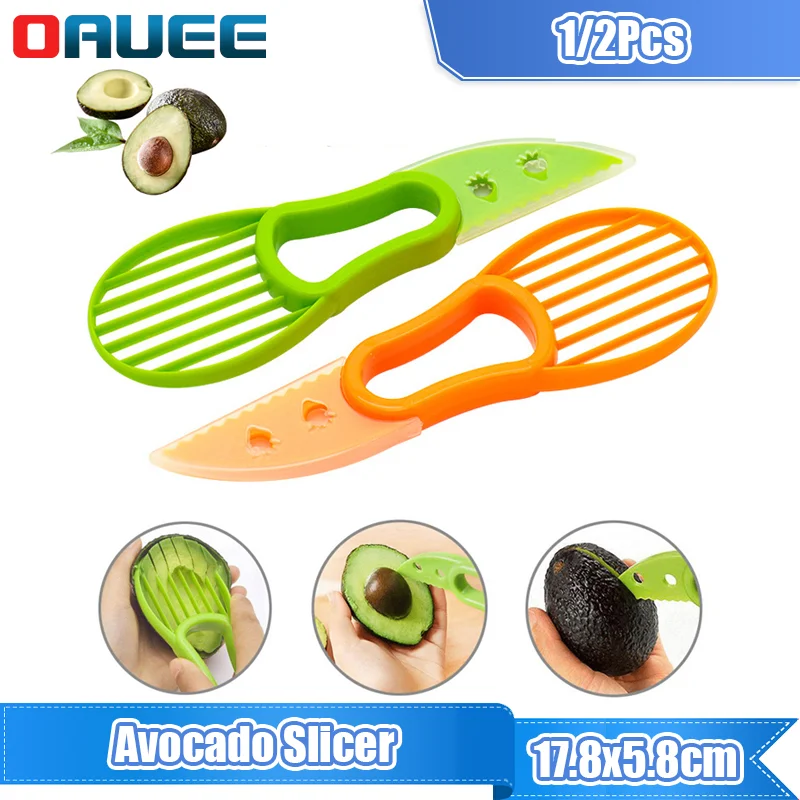 

Avocado Slicer Shea Corer Butter Fruit Peeler Cutter Pulp Separator Plastic Knife Kitchen Vegetable Tools Kitchen Gadgets 3 In 1