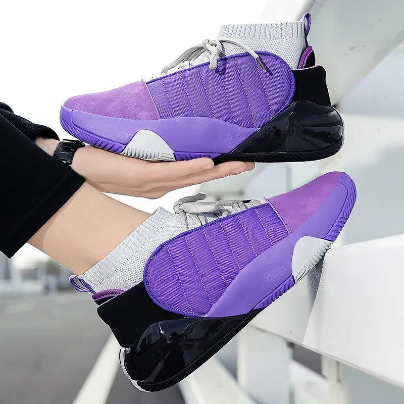 2023 Purple Basketball Shoes Men Professional Outdoor Training Sneakers Male High Quality Basketball Sneakers Mens Basket Hommes
