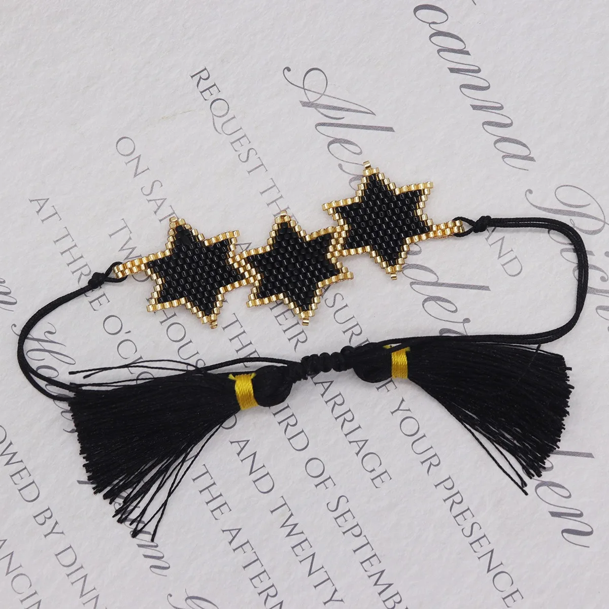 Фото ALIYA разноцветный браслет со звездой Pulseras Mujer Moda MIYUKI ювелирные изделия из бисера повязка на руку с кисточками модные браслеты с подвесками для женщин №4