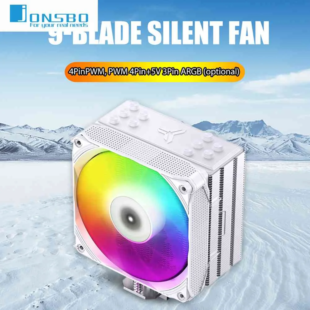 

JONSBO PISA Cooling Fan FDB Bearing CPU Radiator Cooler 4Pin PWM CPU Cooling Radiator 5V 3Pin ARGB Aura Sync Mute for AMD/Intel