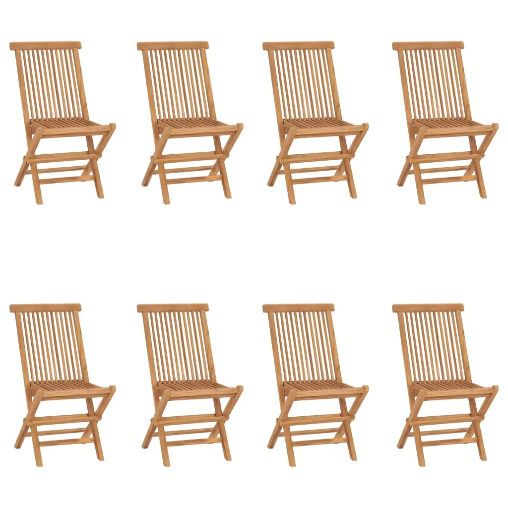 

Garden Chair of 8, Solid Teak Wood Outdoor Seat Chair, Patio Furniture 46 x 62 x 90 cm