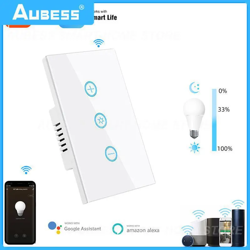 

Умный выключатель с нулевым проводом Smart Life/tuya App Tuya Smart Wifi настенный сенсорный выключатель огнестойкая стеклянная панель таймер